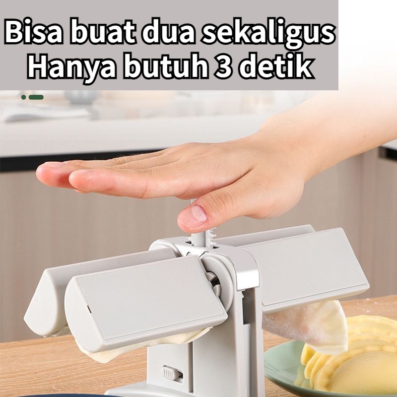 【COD】Pangsit Cetakan/Alat Sederhana Untuk Pangsit/Mesin Press Pembuat Pangsit Otomatis Kepala Ganda Bahan Baja Untuk Aksesoris Dapur