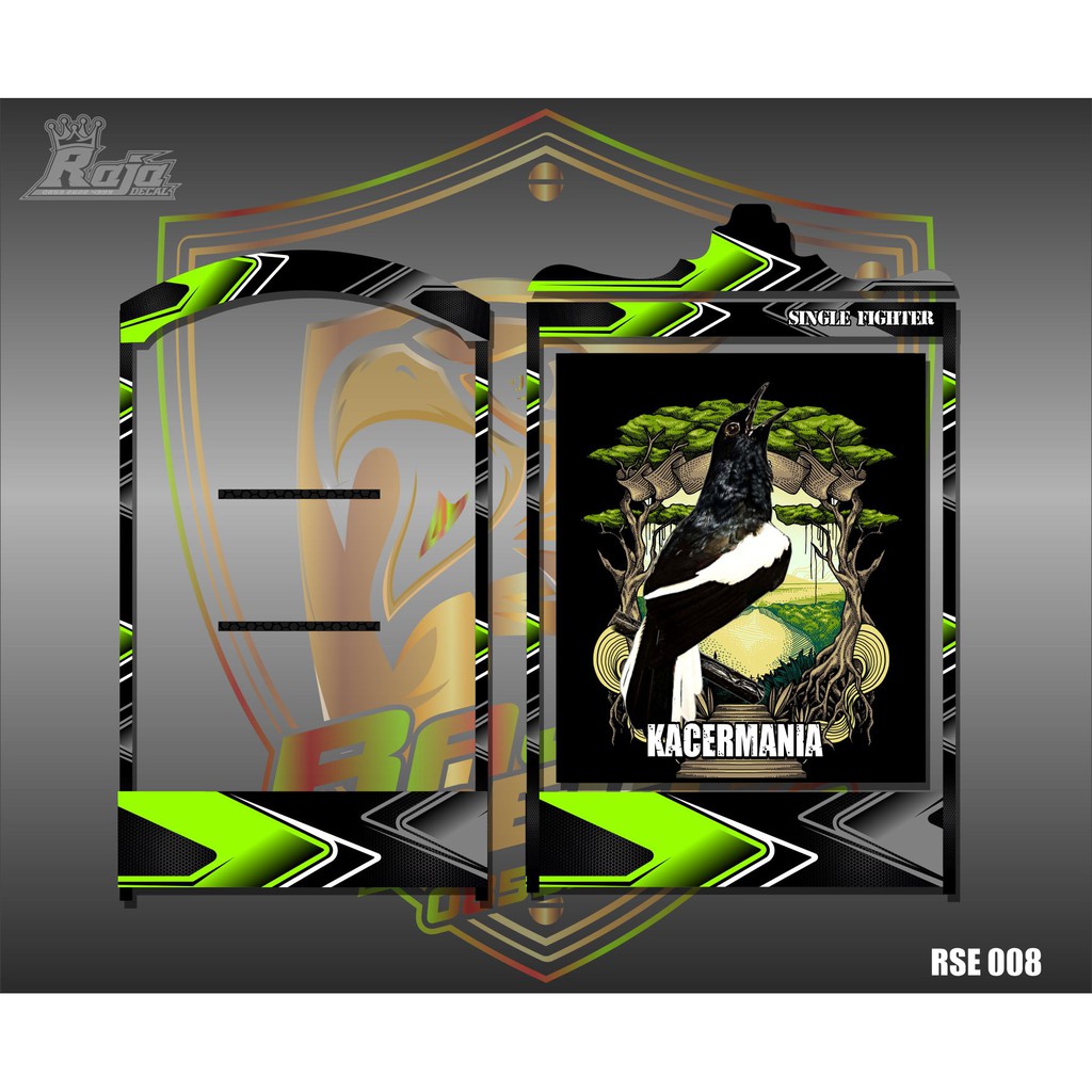 Stiker Sangkar Burung Ebod,Oriq,Kosan,Radja,BnR Desain Burung Kacer