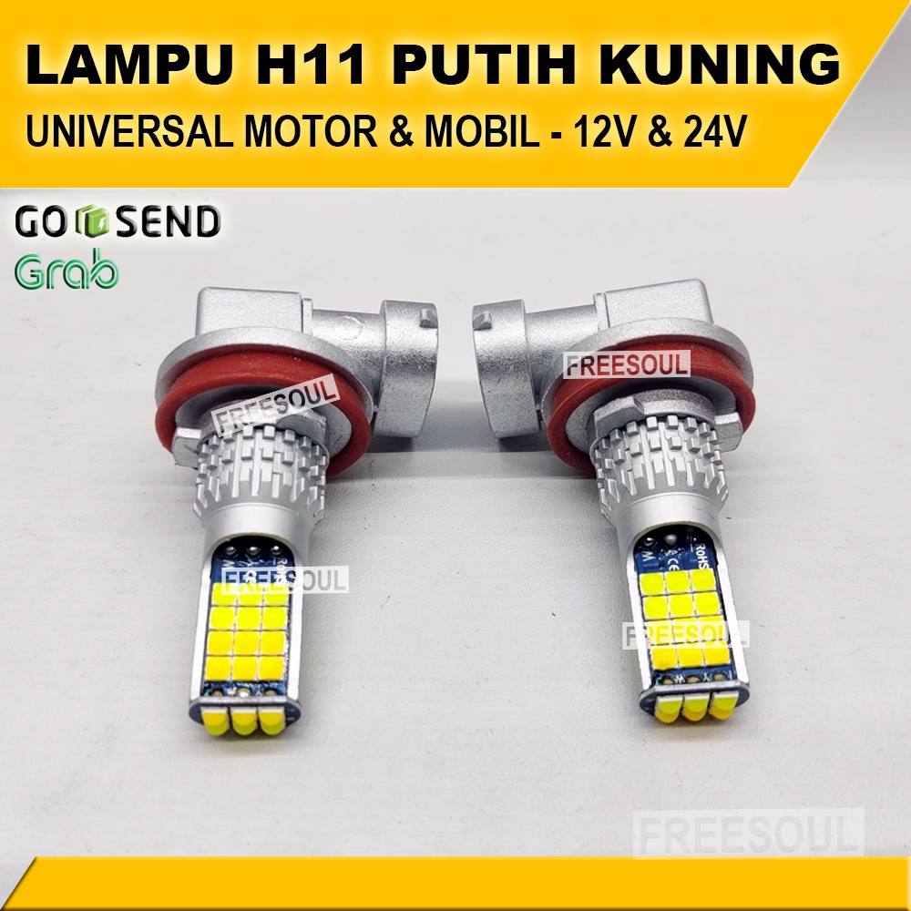 Lampu Foglamp Mobil - LED H11 30 Titik Putih Kuning - Lampu LED Mobil