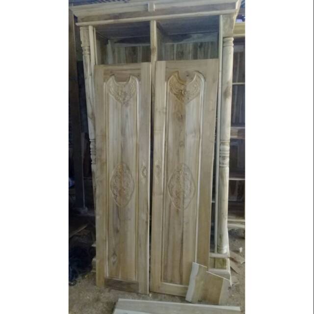 lemari jati peluru pintu 2