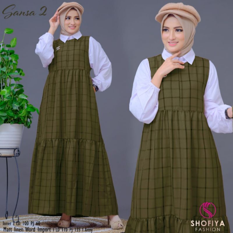 [BFS] SANSA 2 SET [ 1 SETELAN INER INCLUDE OUTER ] INER dan OUTER TERPISAH ORI Berlabel SHOFIYA  / T