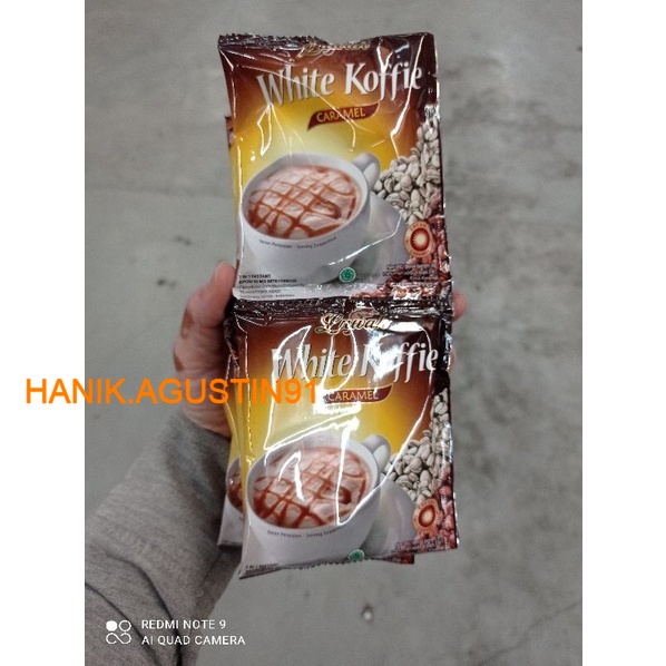 

Kopi White Koffie Rasa Caramel Renceng 10x20gr