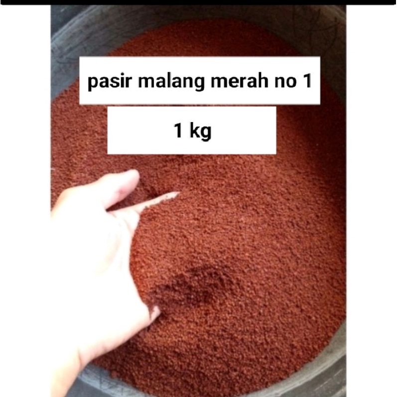 1 kg pasir malang merah no 1 & no 0,5 untuk akuarium