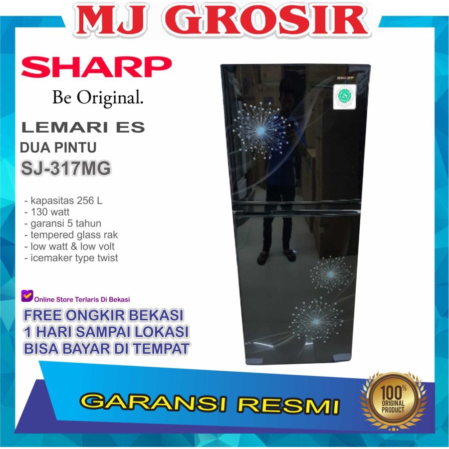 KULKAS SHARP SJ 317 MG LEMARI ES 2 PINTU SJ317MG SJ 317MG | Shopee