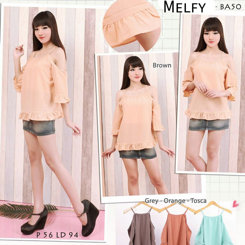 MELFY TOP - BLOUSE WANITA ATASAN WANITA TOP SABRINA