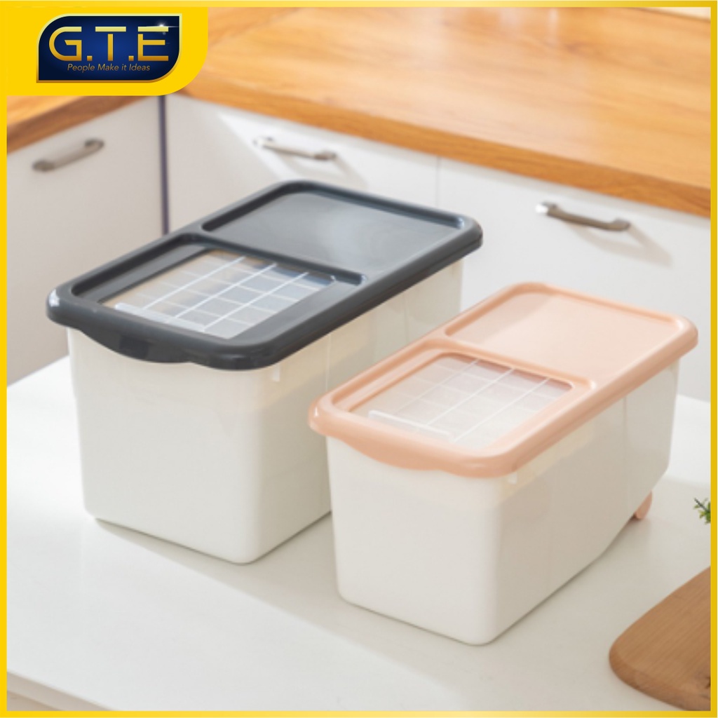 GTE | Tempat Penyimpanan Makanan Beras Kacang/ Food Storage Box Plastik/Rice Kontainer box Bahan Plastik PP