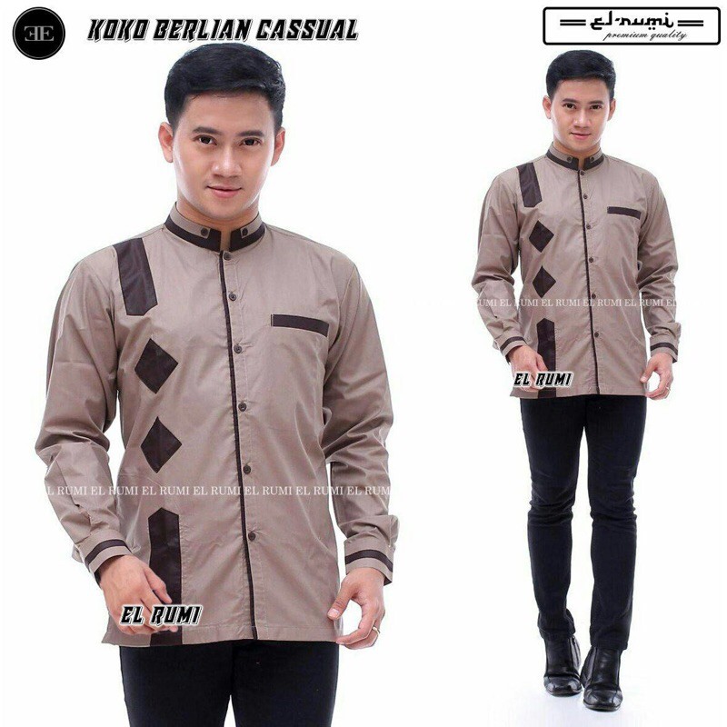 Baju Koko El Rumi-Baju Koko Modern-Baju Koko Melenial-Baju Koko Berkualitas-Baju Koko Santri