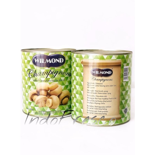 

Wilmond Champignons Whole Mushroom In Brine Canned- Jamur Kaleng 3Kg - Menu Instan