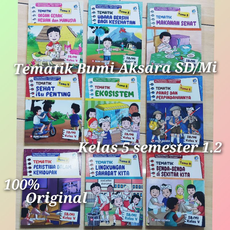 Tematik Bumi Aksara SD/Mi kelas 5 Tema 1.2.3.4.5.6.7.8.9 Kurikulum 2013 Revisi