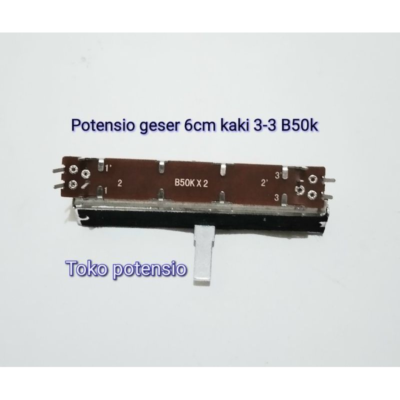 POTENSIO GESER 6CM KAKI 3-3 B50K