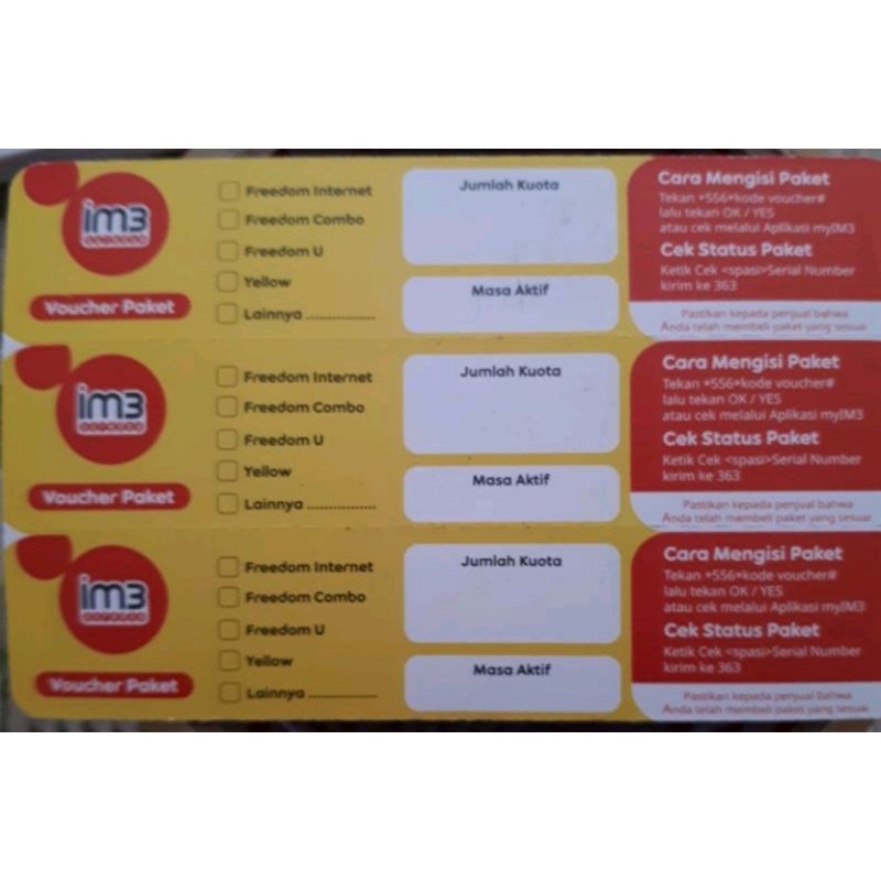 Voucher Indosat 16Gb 30 Hari