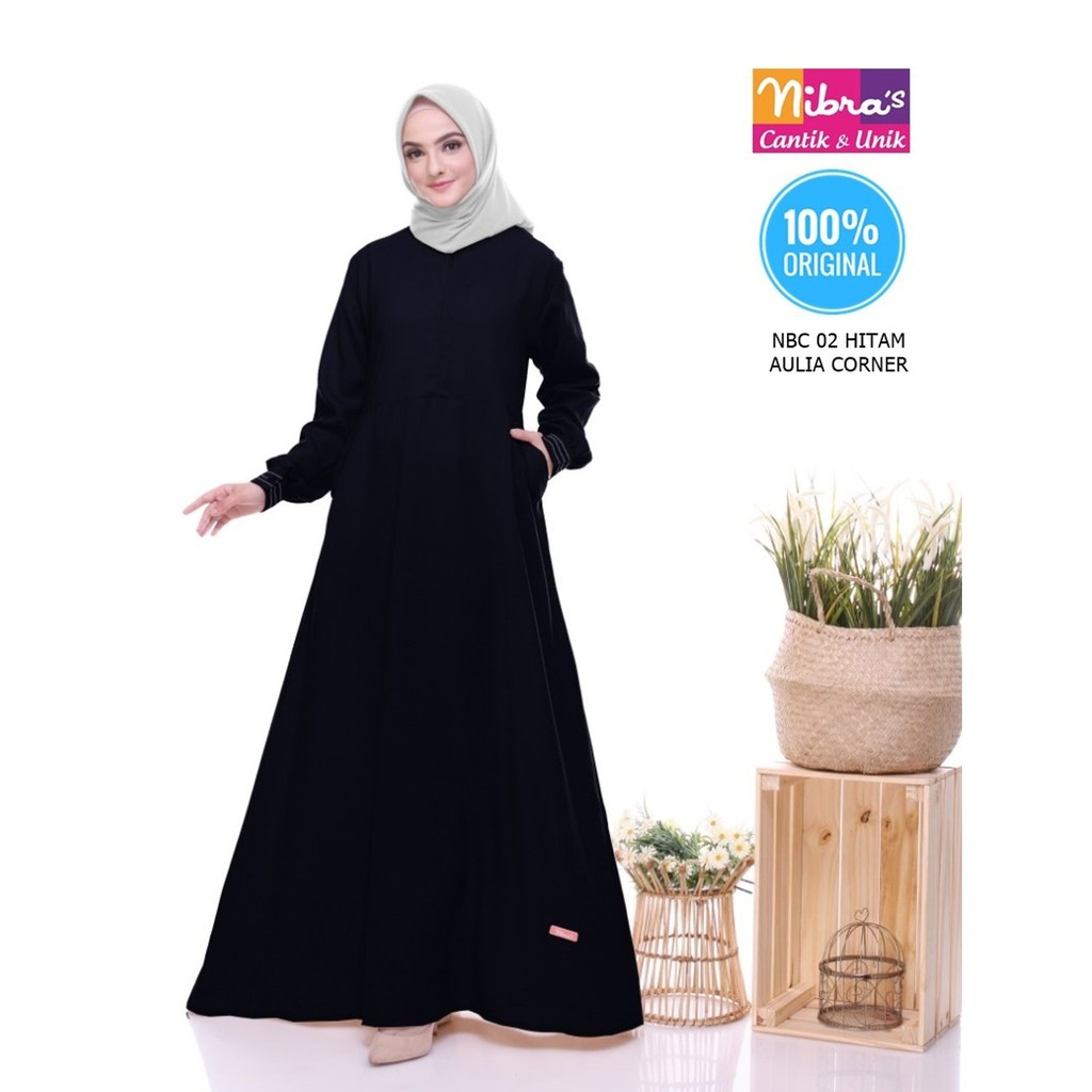 Gamis Couple Gamis Nibras NBC 02 Hitam ORIGINAL