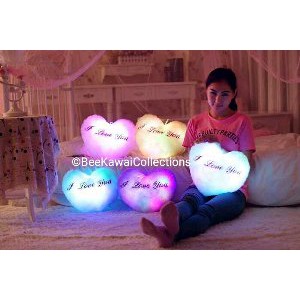 Boneka Bantal Love Hati I Love You LED Mainan Import Limited