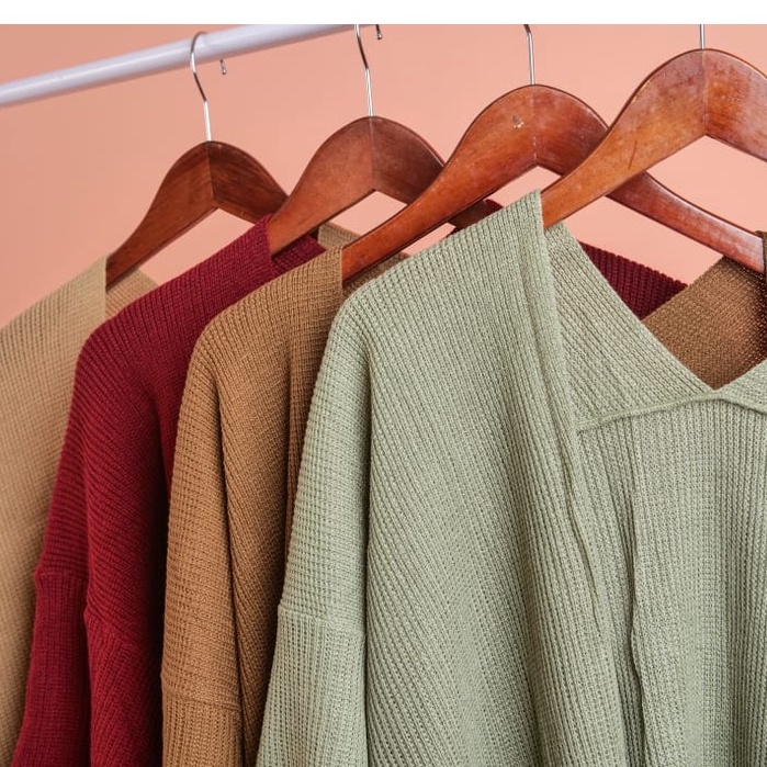 COD  Cardigan Rajut Jumbo XXL/3xl/4xl cardigan oversize rajut wanita lengan panjang big size-3
