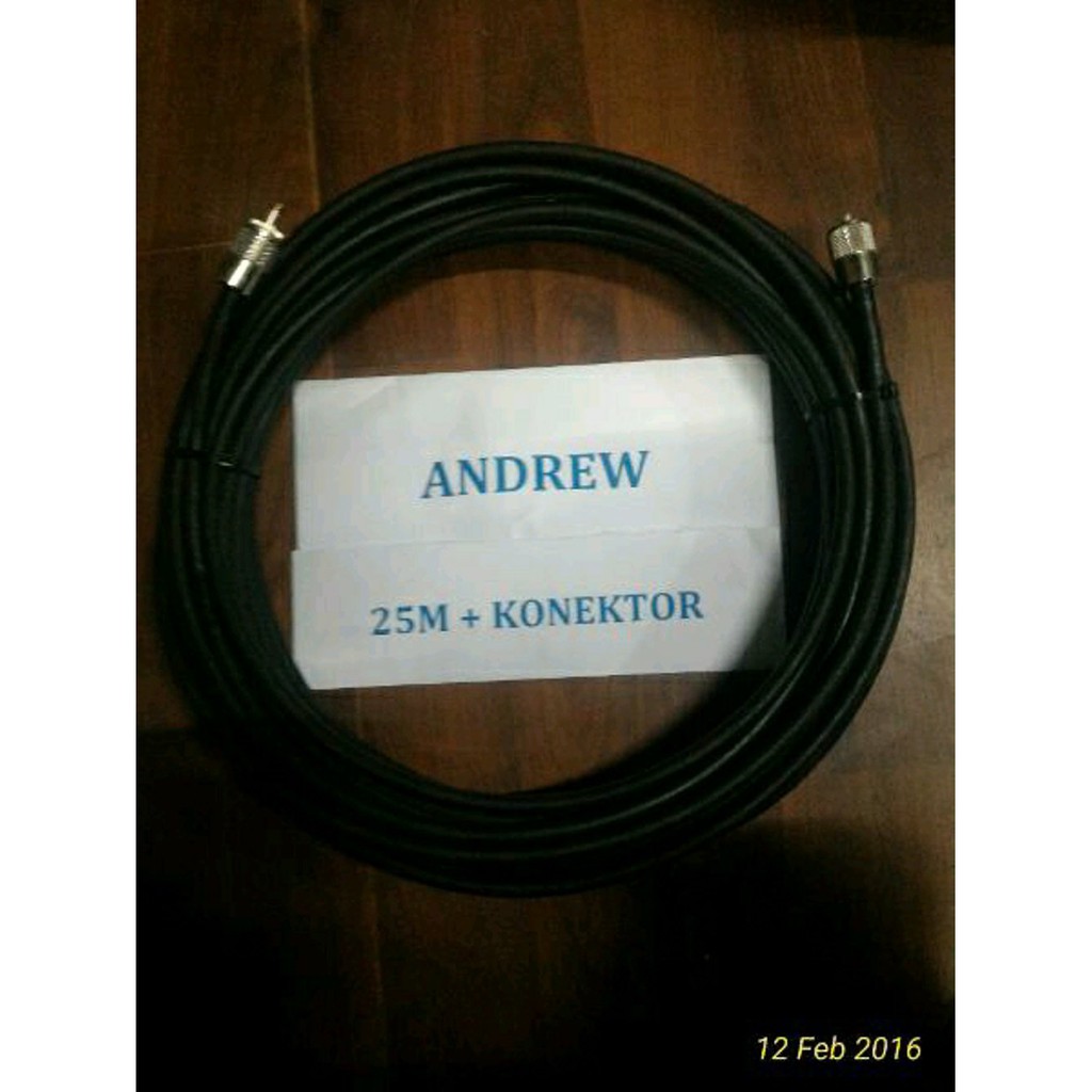 KABEL RG6 ANDREW 50ohm 25M CONNECTOR Berkualitas