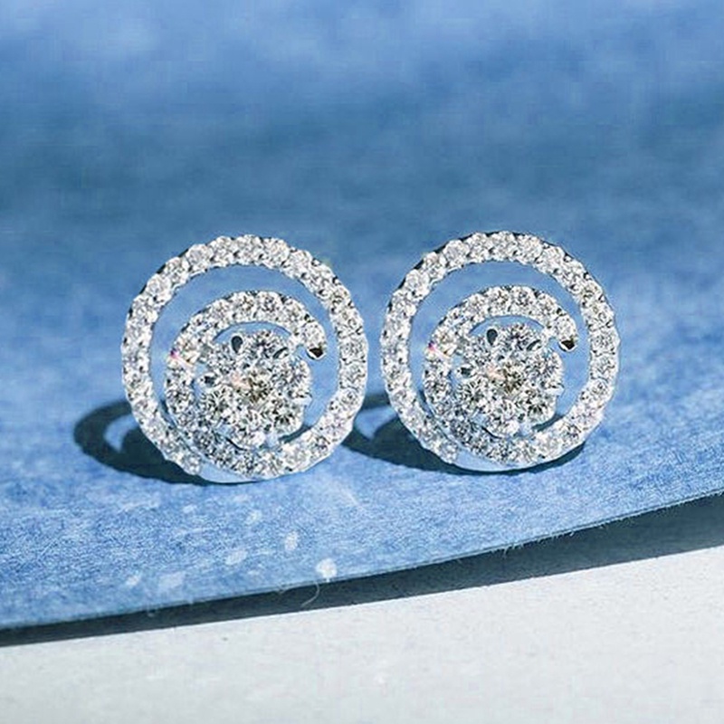 Anting Tusuk Bentuk Helix Hias Batu Cubic Zircon Berkilau Untuk Wanita 2022