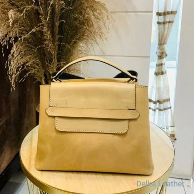 Tas Kulit Pull Up Asli DL125 Wanita/ Tas Papirut Asli Kulit Sapi Pull Up Garut/ Tas Selempang Kulit 
