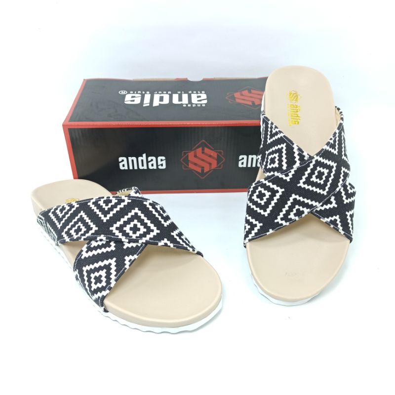 Sandal Birken Wanita Sendal Flat Slip Sandals AF08