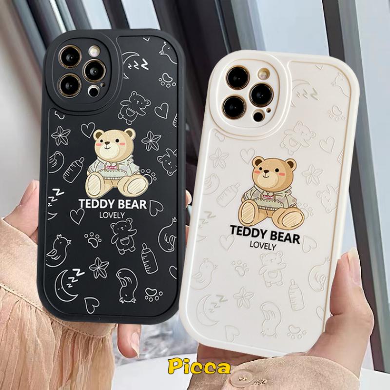 Couple Kartun Wayang Beruang Case Realme C53 GT Master Edition C30 C31 C21Y C25Y C35 C25 C11 2021 C25s C15 C3 C12 C17 C20A C20 C21 Realme 8pro 5i 8i 9i 6s 7 6i 5 7i 8 6 5s