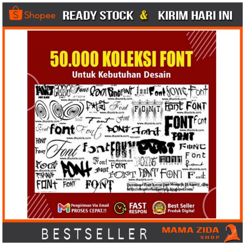 50RB FONT PREMIUM KEREN DESAIN GRAFIS