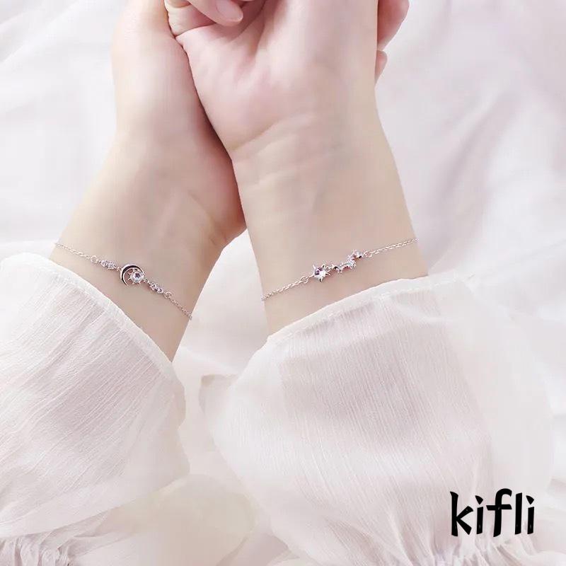 Fantasy Seven Stars Gelang Tangan Rantai Fashion Aksen Bulan Sabit Untuk Pasangan / Pria / Wanita (KD)