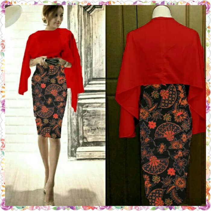 Dress Cape Kebaya Batik Arina