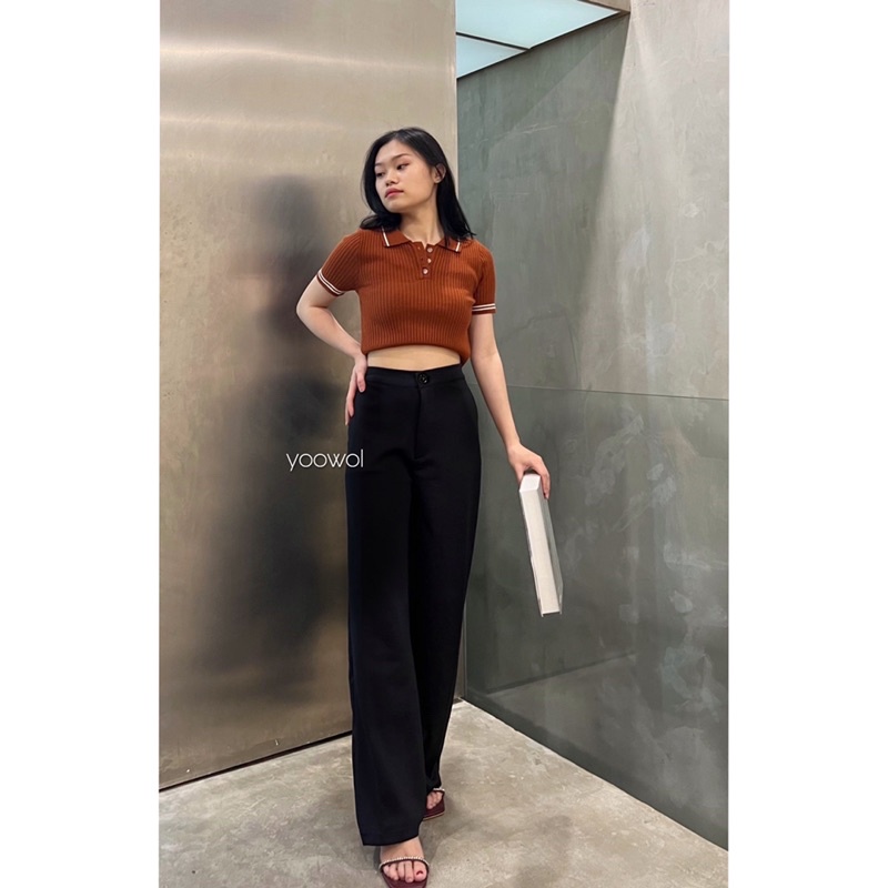 YOOWOL Kate Pants / Basic Highwaist Pants Wanita