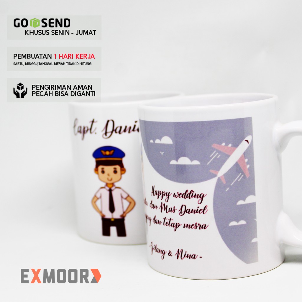 Mug Couple Pilot Pramugari