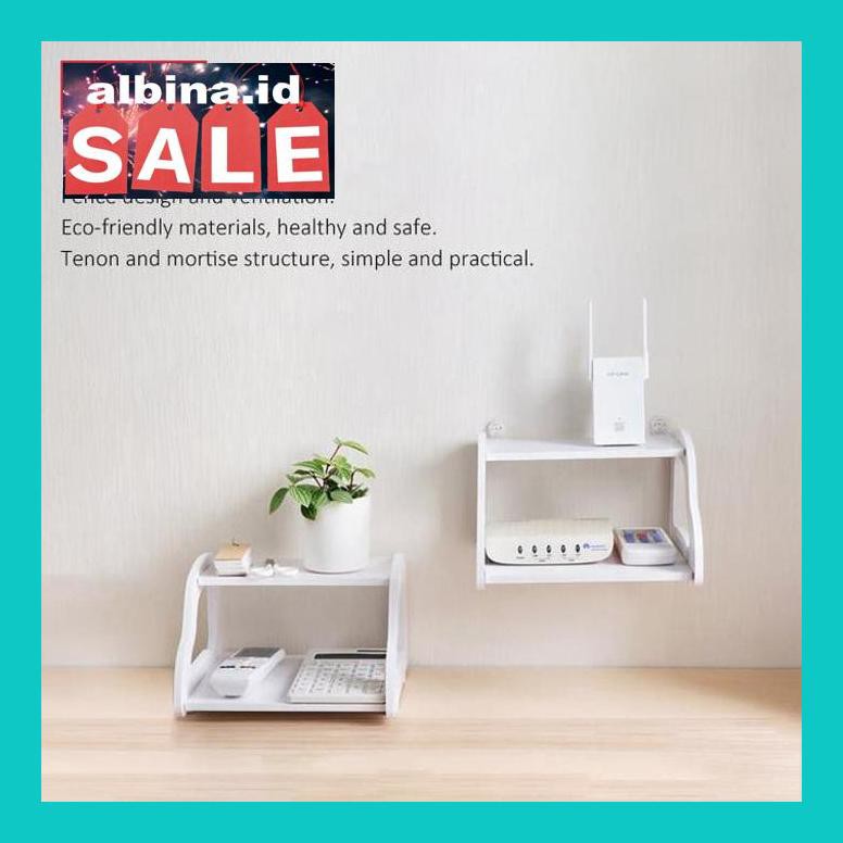 Id50Kmt Aonez Lapisan Ganda Rak Dinding For Wifi Router Wall Shelf 50Urtid