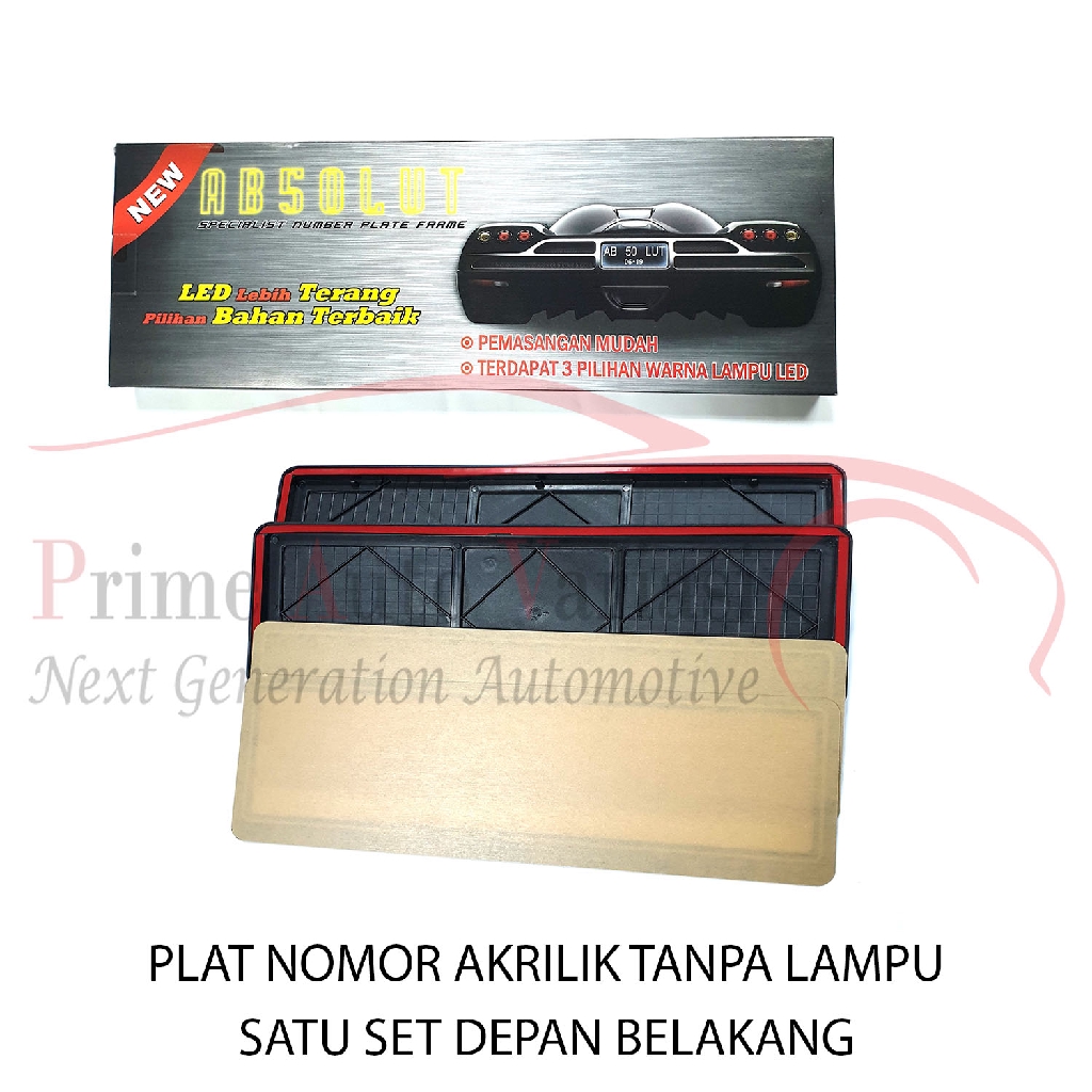 Frame Plat Nomor Dudukan Plat Nomor Mika Plat Nomor Mobil - Absolut