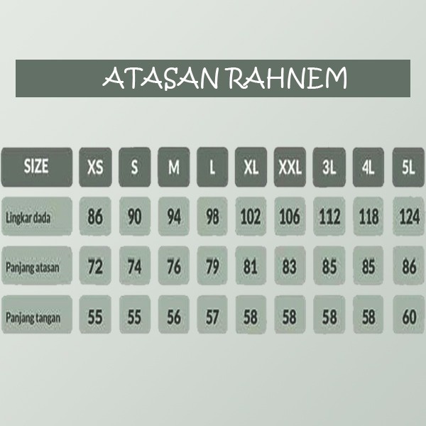 ATASAN MUSLIM WANITA / RAHNEM AT - 1417 / FASHION MUSLIM