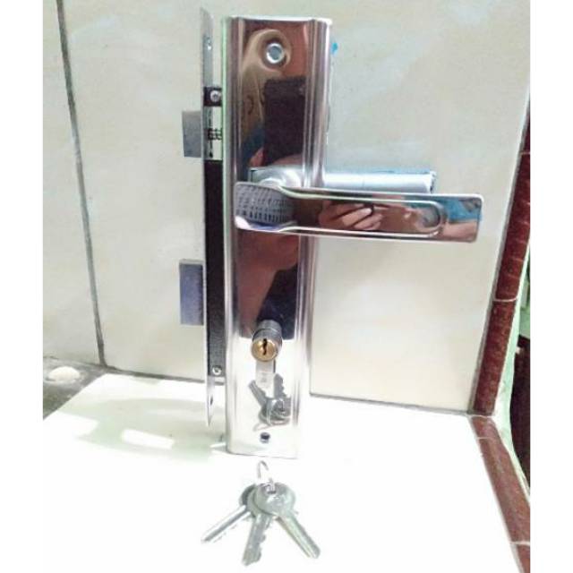 Kunci pintu besar murah handel pintu komplit full set 25cm