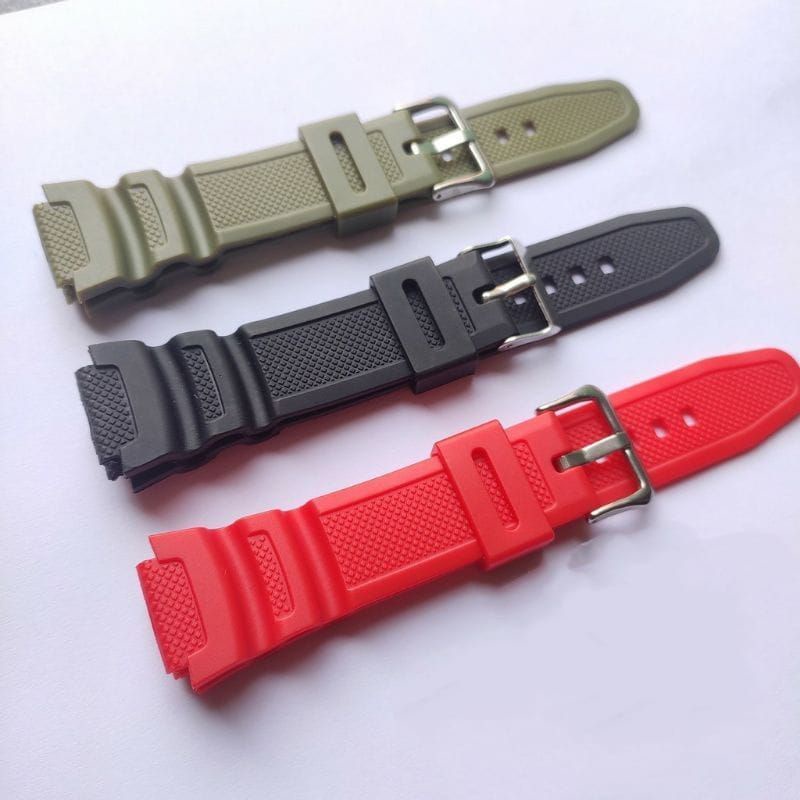 Strap tali karet rubber jam tangan Casio AE1000 GS1002 w218 DG3060T,DG3087T SKMEI1454 , AE1200, AE 1300 AQ S800w