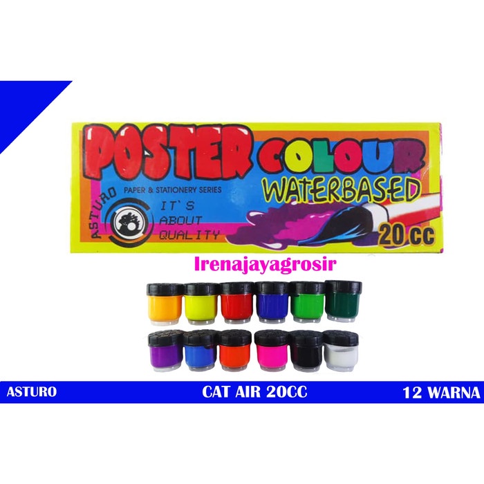 

air-cat- asturo cat air / cat poster / colour waterbased 20 cc 12 warna -cat-air.