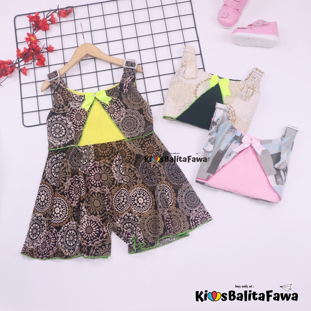 Overall Jessy uk 1-4 Tahun / Dres Anak Perempuan Baju Kensi Cewek Bahan Katun Adem Gaun Import Murah