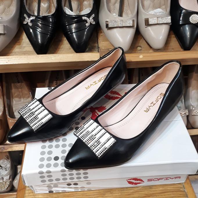Terbaru Sepatu Heels Wanita Merek Sofiya - Hitam, 36 Conakryolshop
