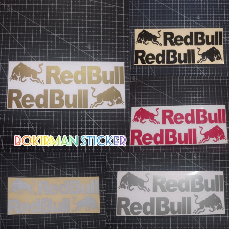 STICKER RED BULL SEPASANG KIRI KANAN CUTTING