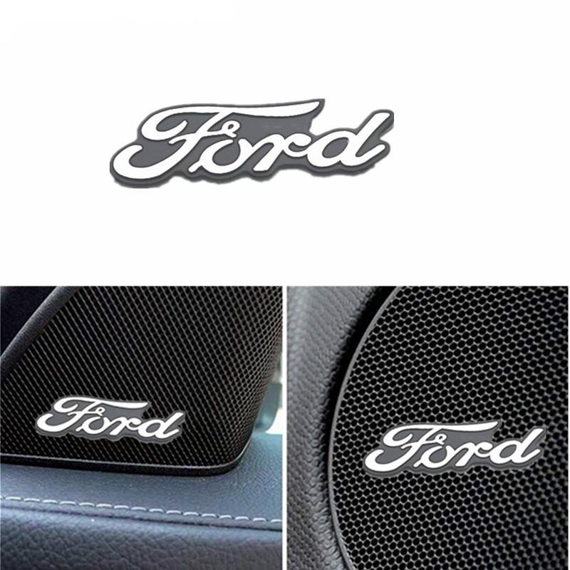 4pcs Stiker badge 3d Bahan aluminum Untuk speaker Ford Fiesta Ranger Ecosport Focus Everest