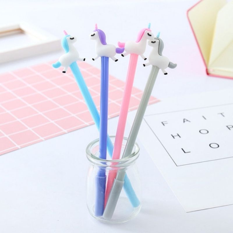 

Pulpen Gel Karakter Unicorn Pena Unicorn Full Body Pena Karakter Unicorn Untuk Stationery Sekolah / Kantor