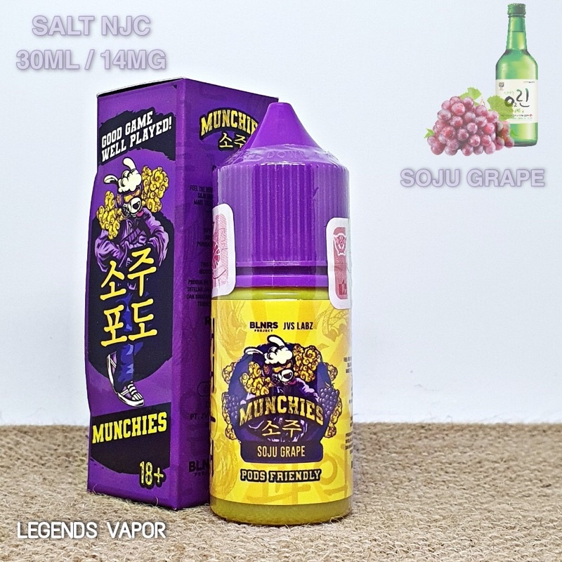 SALT NIC - MUNCHIES Soju GRAPE 30ML 14MG AUTHENTIC