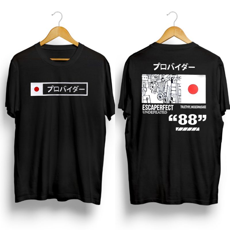 kaos pria/88 JAPAN/kaos hitam