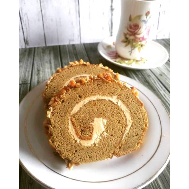 Mocca nougat roll cake bolu gulung mocca nougat