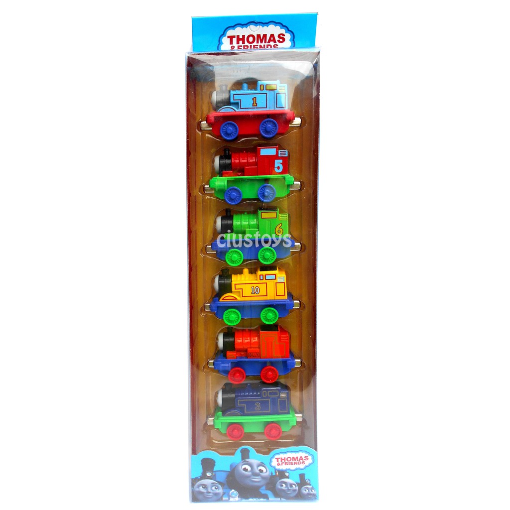 Laris - DIE CAST SET THOMAS 6pcs  - FIGURE KERETA API THOMAS & FRIENDS DIECAST - [DNY]