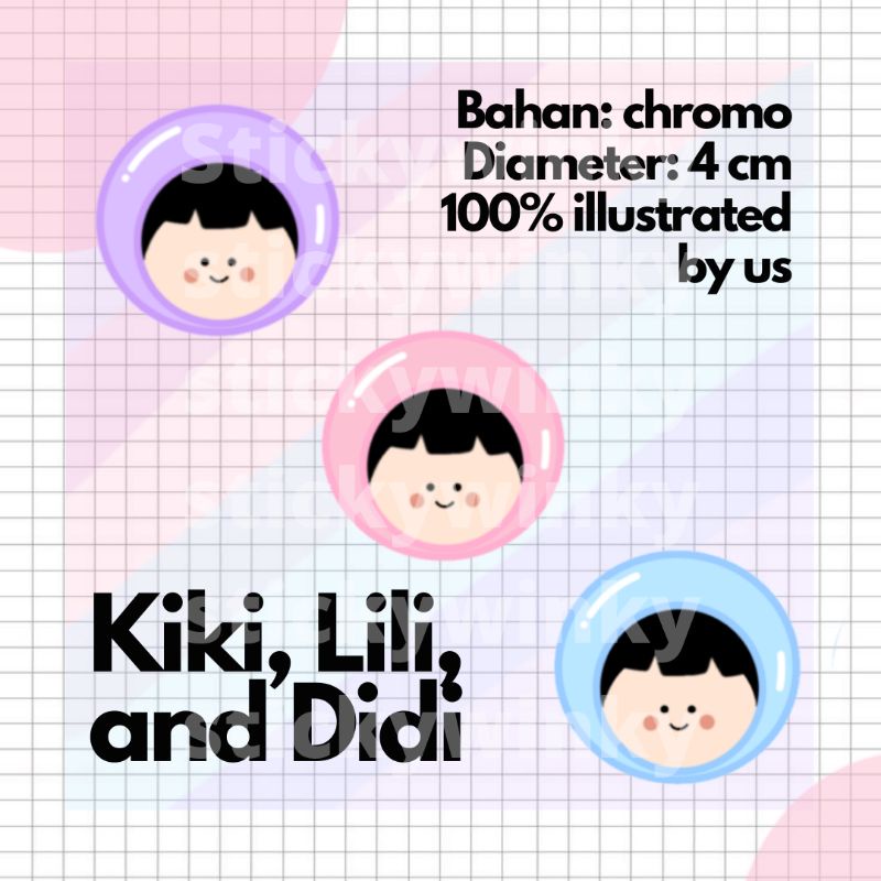 

[ggupii.co] 1 pcs sticker Lily/Kiky/Didi