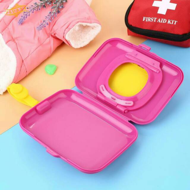 Tempat Tissue Traveling Portable Tissue Wipes Box Kotak Tissue Basah Tissue Kering Praktis