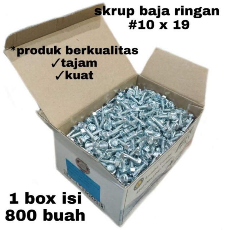 skrup baja ringan 10x19 ecer per pcs - skrup baja ringan 10x19 per pcs