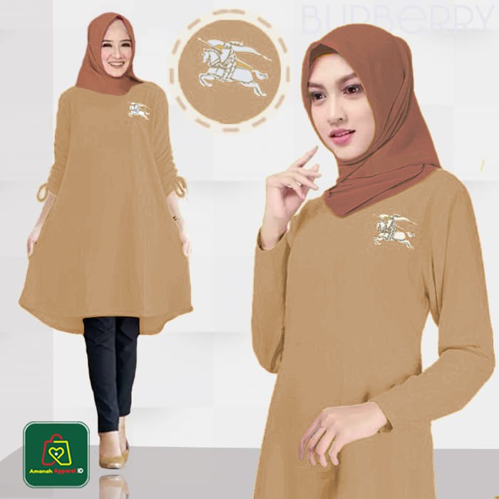 Baju Atasan Wanita Muslim TUNIK MYB3RRY Babyterry Size XL - XXXL / 09040-09046