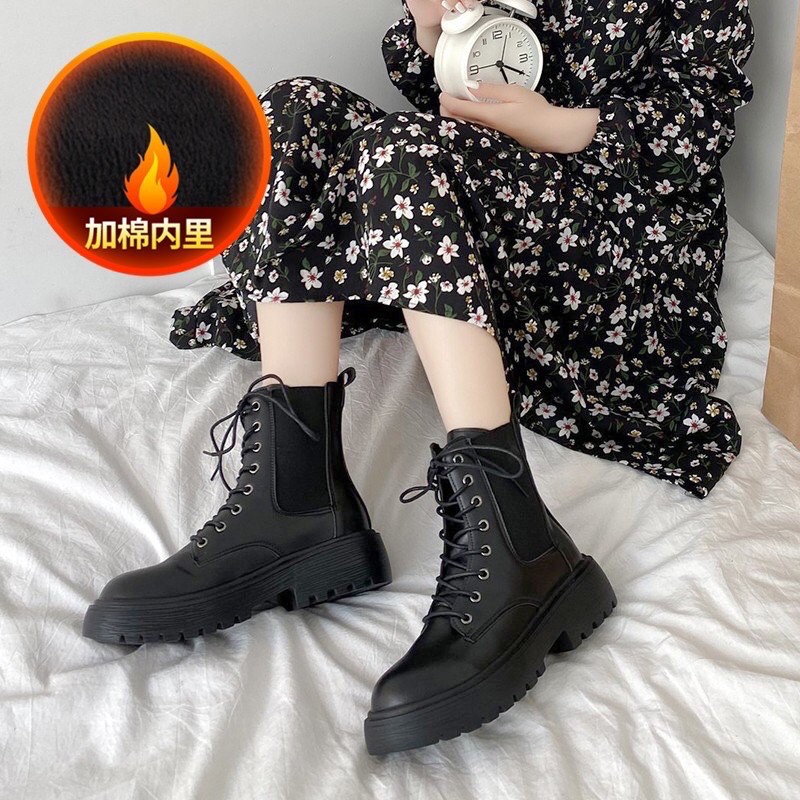 BT60 SEPATU BOOTS IMPORT PRIA WANITA KOREA BTS BRITISH MARTIN INGGRIS VELVET