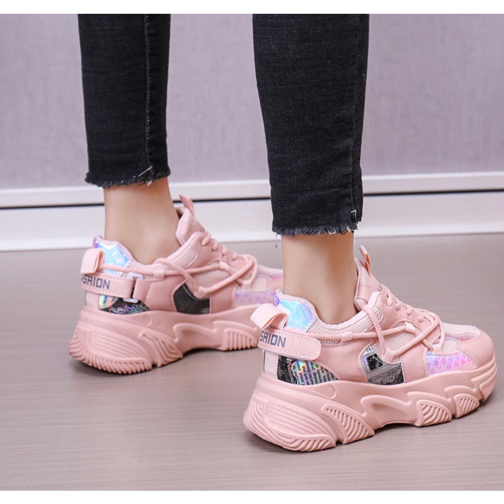 AVANCEID 1887 Sepatu Sneakers Wanita Sekolah Olahraga Sport Pink Putih Import