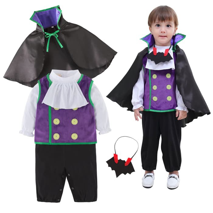 Baby vampire romper bayi anak balita kostum baby costum jumper drakula